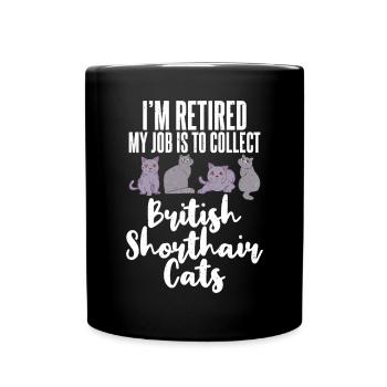 British Shorthair Gifts - Tasse einfarbig - Schwarz - Vorne