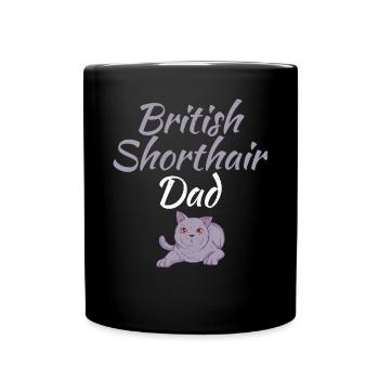 British Shorthair Gifts - Tasse einfarbig - Schwarz - Vorne