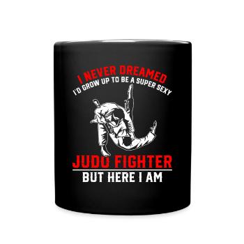 Je grandirais pour devenir un combattant de judo super sexy - Mug uni - noir - Devant