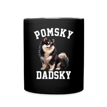 Pomsky dadsky dog - Tasse einfarbig - Schwarz - Vorne