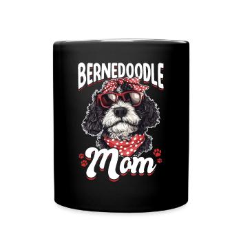 Bernedoodle Dog Breed Bernedoodle Mom - Full Colour Mug - black - Front