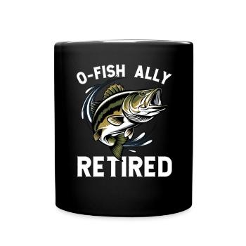 Pêcheur à la retraite Pêche à l’achigan Poisson-chat Retraite - Mug uni - noir - Devant