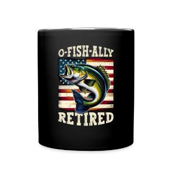 Pêcheur à la retraite Pêche à l’achigan Poisson-chat Retraite - Mug uni - noir - Devant