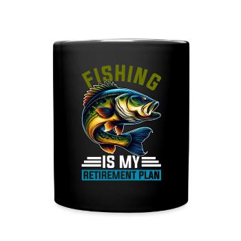 Pêcheur à la retraite Pêche à l’achigan Poisson-chat Retraite - Mug uni - noir - Devant
