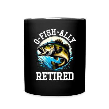 Pêcheur à la retraite Pêche à l’achigan Poisson-chat Retraite - Mug uni - noir - Devant