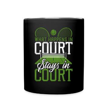 Drôle de joueur de tennis Raquette Tennis - Mug uni - noir - Devant