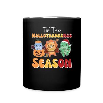 Tis' the Hallothanksmas Season Dino - Mug uni - noir - Devant