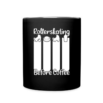 Patinage à roulettes Patinage à roulettes avant le cadeau de café - Mug uni - noir - Devant