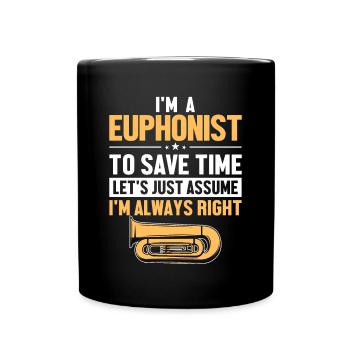 Euphoniste Supposons que j’ai raison Instrument - Mug uni - noir - Devant