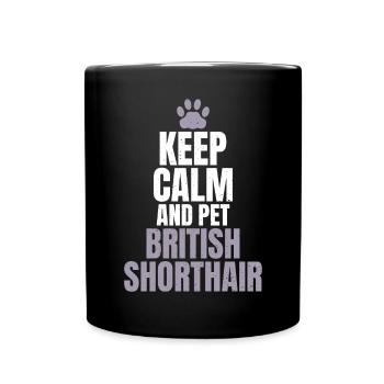 British Shorthair Gifts - Tasse einfarbig - Schwarz - Vorne