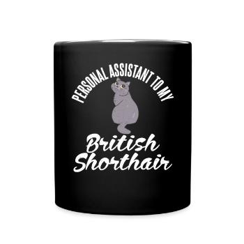 British Shorthair Gifts - Tasse einfarbig - Schwarz - Vorne