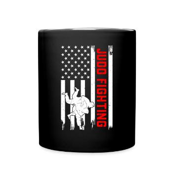 Judo Combat Drapeau américain Judo Arts martiaux Judo - Mug uni - noir - Devant