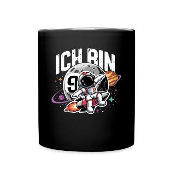 9e anniversaire garçons 9 ans astronaute anniversaire - Mug uni - noir - Devant
