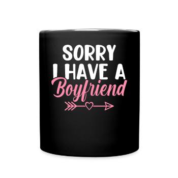 Sorry, I have a friend Funny Bezi - Full Colour Mug - black - Front