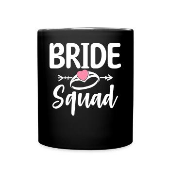 Bride Squad Douche nuptiale Enterrement de vie de jeune fille - Mug uni - noir - Devant