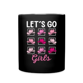 Brautparty Bachelorette Party Lets Go Girls - Tasse einfarbig - Schwarz - Vorne