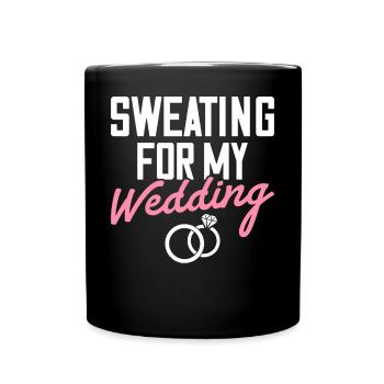 Bridal Party Bachelorette Schwitzen für meine Hoch - Tasse einfarbig - Schwarz - Vorne