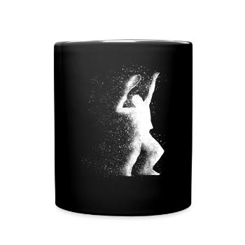 Raquette de joueur de tennis drôle - Mug uni - noir - Devant