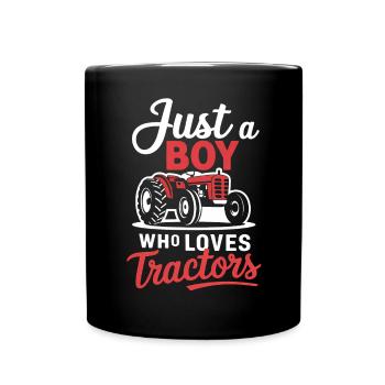 Tracteur Trekker Agriculteur Agriculteur Ferme Tracteur Champ - Mug uni - noir - Devant