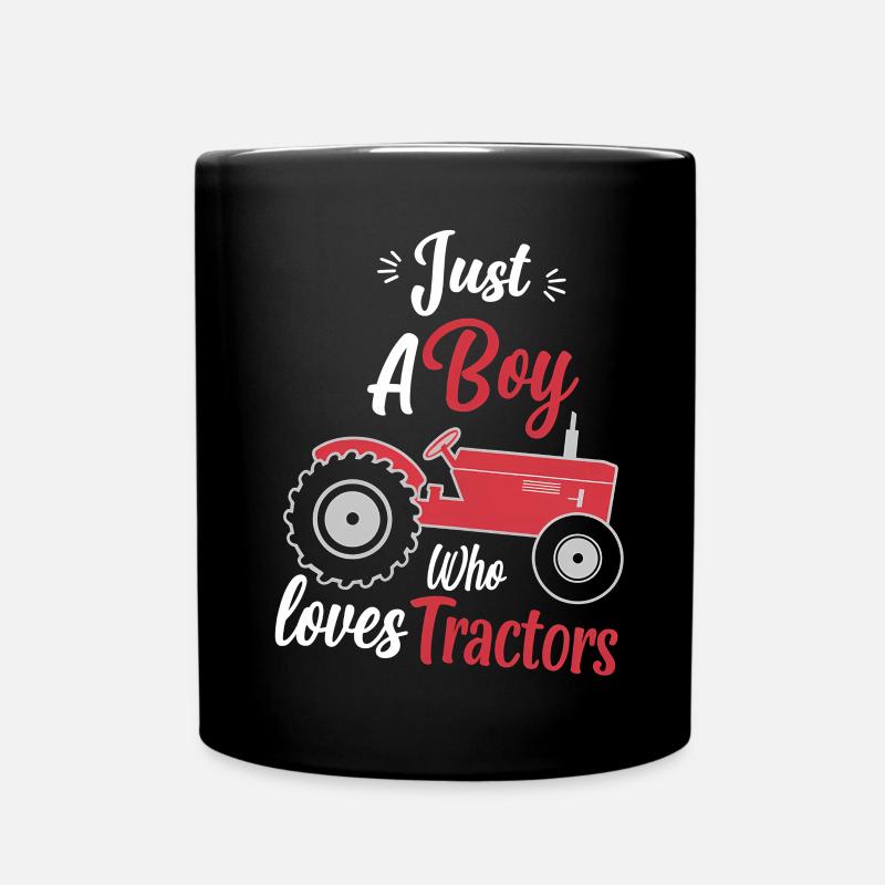 Traktor Trekker Landwirt Bauer Farm Tractor Acker - Tasse einfarbig - Schwarz