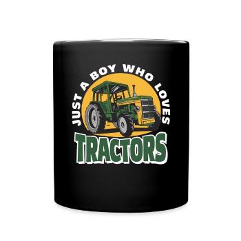 Tracteur Trekker Agriculteur Agriculteur Ferme Tracteur Champ - Mug uni - noir - Devant