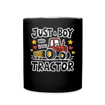 Tracteur Trekker Agriculteur Agriculteur Ferme Tracteur Champ - Mug uni - noir - Devant