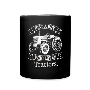 Tracteur Trekker Agriculteur Agriculteur Ferme Tracteur Champ - Mug uni - noir - Devant