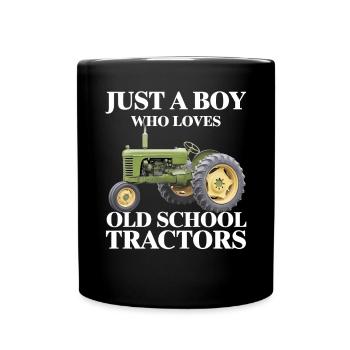 Tracteur Trekker Agriculteur Agriculteur Ferme Tracteur Champ - Mug uni - noir - Devant
