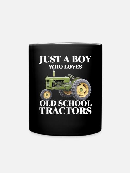 Traktor Trekker Landwirt Bauer Farm Tractor Acker - Tasse einfarbig - Schwarz