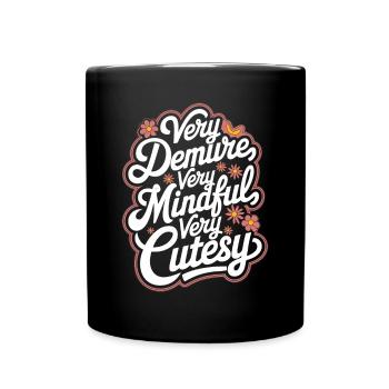très chaste, très attentif, très doux - un - Mug uni - noir - Devant
