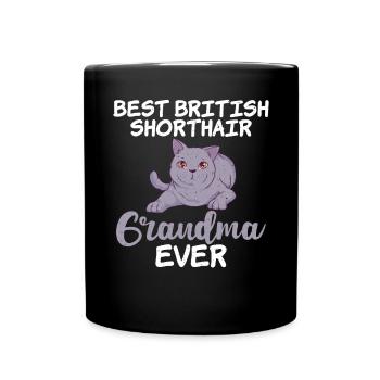 British Shorthair Gifts - Tasse einfarbig - Schwarz - Vorne