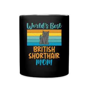 British Shorthair Gifts - Tasse einfarbig - Schwarz - Vorne