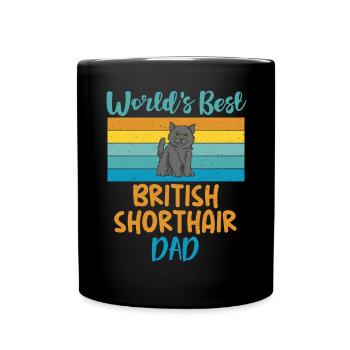British Shorthair Gifts - Tasse einfarbig - Schwarz - Vorne