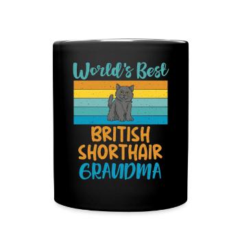 British Shorthair Gifts - Tasse einfarbig - Schwarz - Vorne