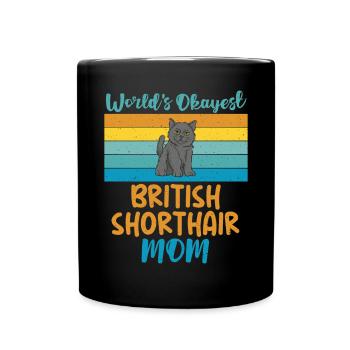 British Shorthair Gifts - Tasse einfarbig - Schwarz - Vorne