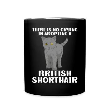 British Shorthair Gifts - Tasse einfarbig - Schwarz - Vorne