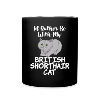 British Shorthair Gifts - Tasse einfarbig - Schwarz - Vorne