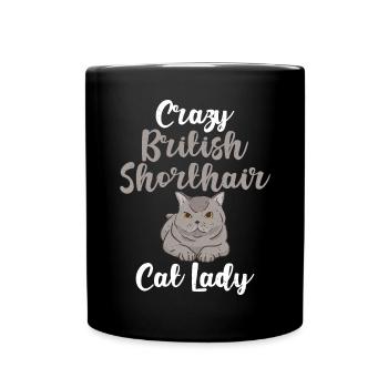 British Shorthair Gifts - Tasse einfarbig - Schwarz - Vorne
