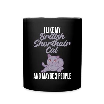 British Shorthair Gifts - Tasse einfarbig - Schwarz - Vorne