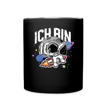10. Geburtstag Jungen Astronaut Geburtstag - Tasse einfarbig - Schwarz - Vorne