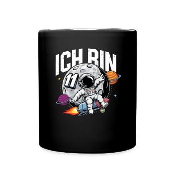 11th Birthday Boys Astronaut Birthday - Full Colour Mug - black - Front