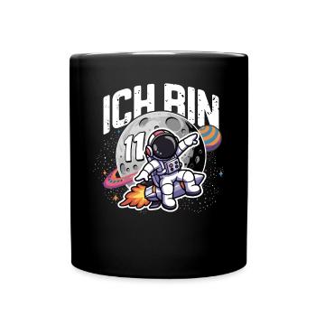 11th Birthday Boys Astronaut Birthday - Full Colour Mug - black - Front