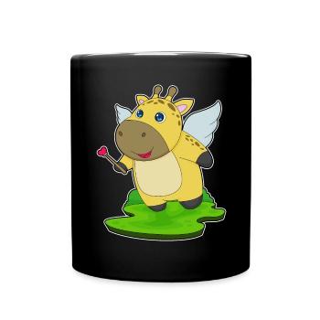 Baguette de fée girafe - Mug uni - noir - Devant