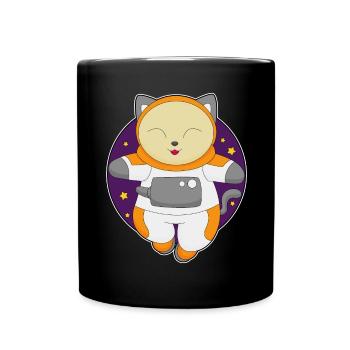 Cat Astronaute Espace - Mug uni - noir - Devant