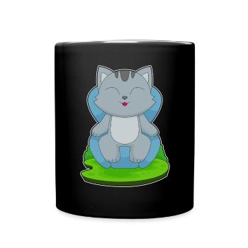 Cat Armchair - Full Colour Mug - black - Front