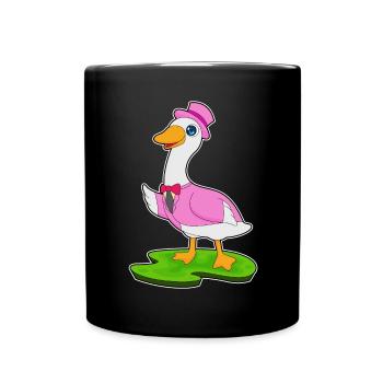 Duck Groom Top Hat Wedding - Full Colour Mug - black - Front