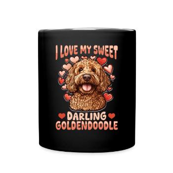 Goldendoodle Dog Breed I Love My Sweet Darling - Full Colour Mug - black - Front
