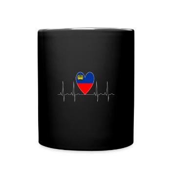 Heartbeat Liechtenstein Heartbeat Flag Vaduz - Mug uni - noir - Devant