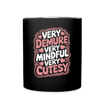 très réservé très attentif très mignon - Mug uni - noir - Devant