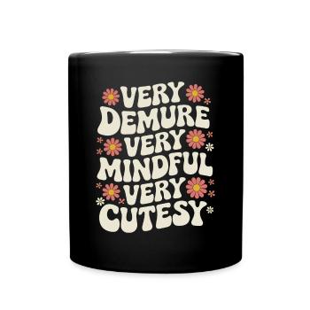 très sage, très attentif, très doux - Mug uni - noir - Devant
